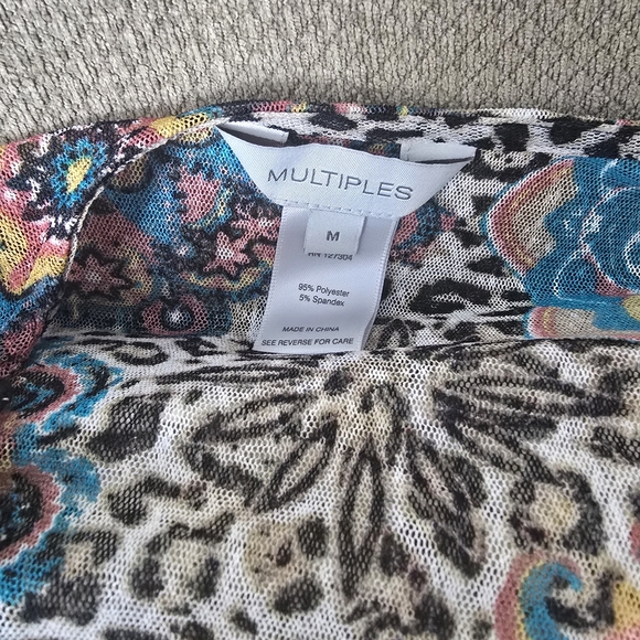 Multiples Multicolor Patterned Kimono - Picture 3 of 3